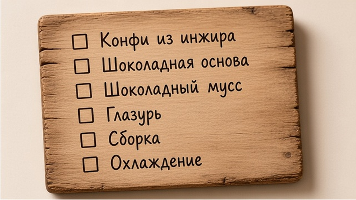 Чеклист порядка сборки энтремета перед нарезкой